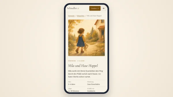 Hörgeschichte von Schnuller.de auf dem Smartphone