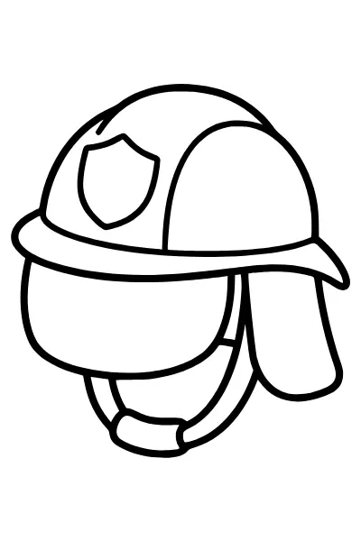 Feuerwehrhelm als Ausmalbilder Feuerwehr zum Ausmalen
