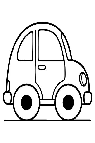 Auto – Ausmalbilder für Kleinkinder zum Ausdrucken