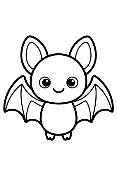 Fledermaus – Ausmalbilder Halloween zum Ausdrucken
