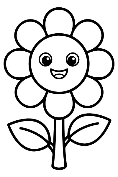 Sonnenblume – Ausmalbilder Herbst zum Ausdrucken