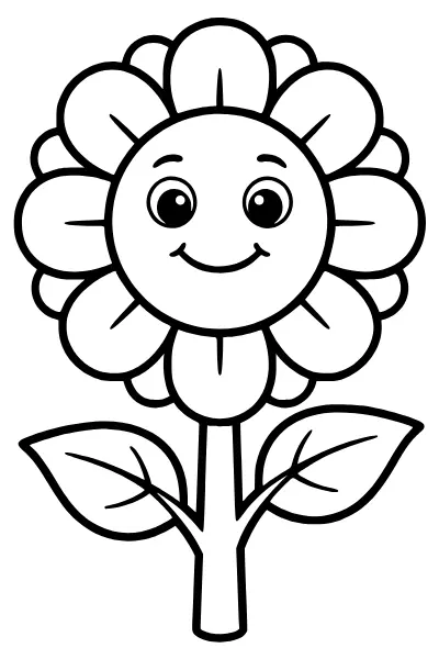 Sonnenblume – Ausmalbilder Sommer zum Ausdrucken
