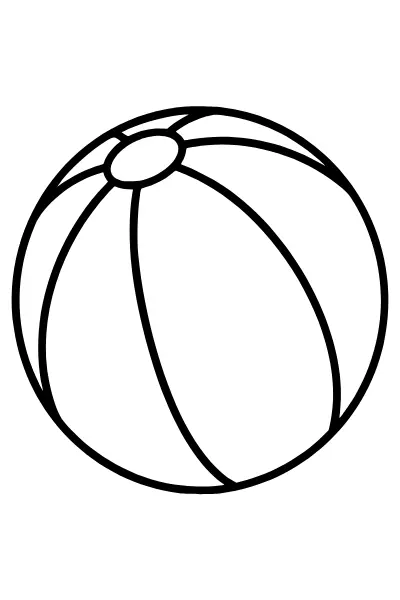 Strandball – Ausmalbilder Sommer zum Ausdrucken
