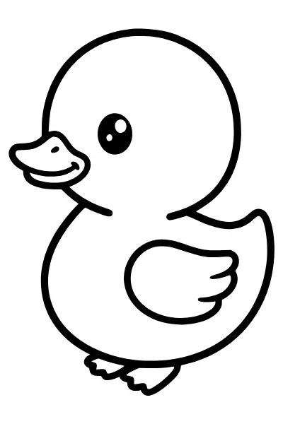 Ente zum Ausmalen – Ausmalbilder Tiere