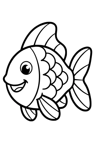 Fisch zum Ausmalen – Ausmalbilder Tiere