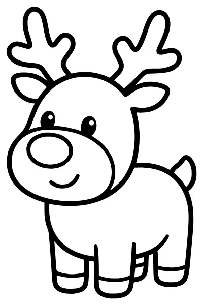 Rentier – Ausmalbilder Weihnachten zum kostenlosen Ausdrucken