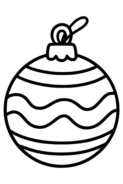 Große Weihnachtskugel – Ausmalbilder Weihnachten zum Ausdrucken