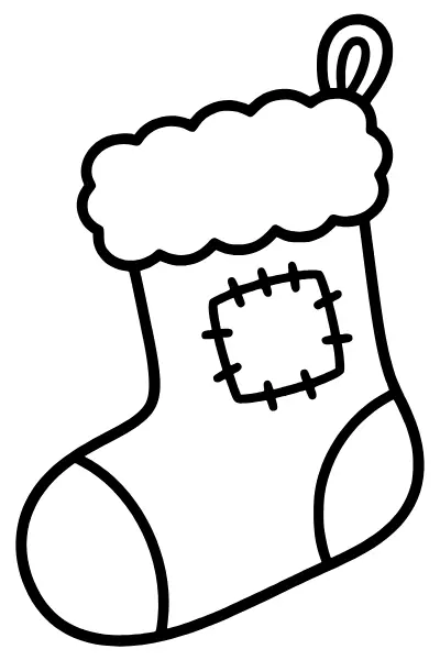 Weihnachtsstrumpf – Ausmalbilder Weihnachten zum Ausdrucken