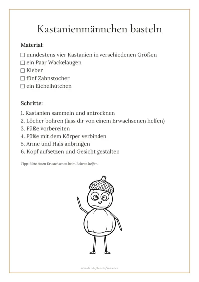 Vorlage: Bastelvorlage zum Ausdrucken