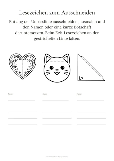 Vorlage: Bastelvorlage zum Ausdrucken