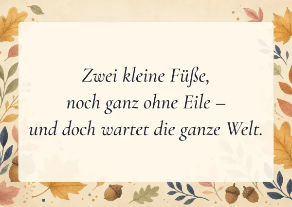 Spruchkarte: Zwei kleine Füße,