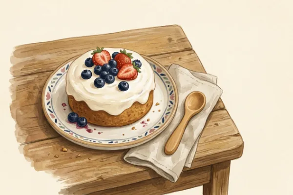 Weicher Bananenkuchen mit Joghurtcreme als Kuchen zum ersten Geburtstag
