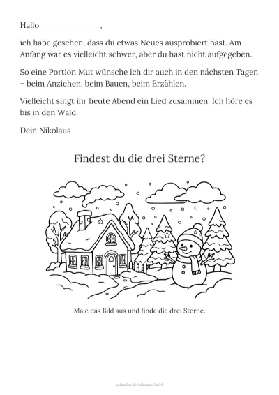 Vorlage: Brief mit Rätsel