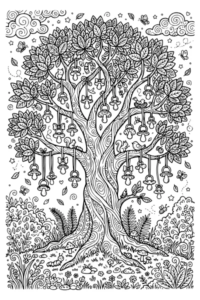 Schnullerfee-Bild: Schnullerbaum mit vielen Schnullern