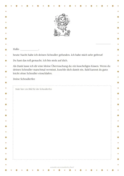 Vorlage: Antwortbrief nach dem Abholen