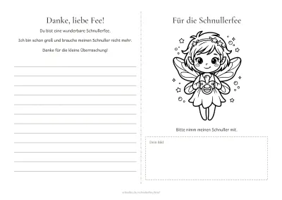 Vorlage: Faltkarte für den Schnuller