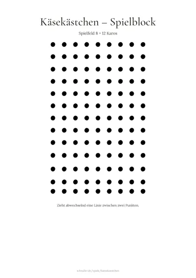 Vorlage: Druckvorlage: Spielblock