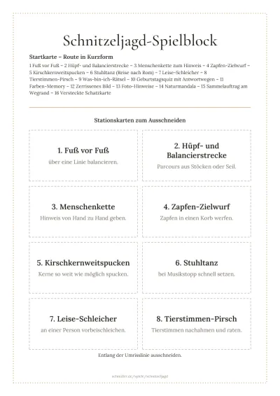 Vorlage: Druckvorlage: Spielblock