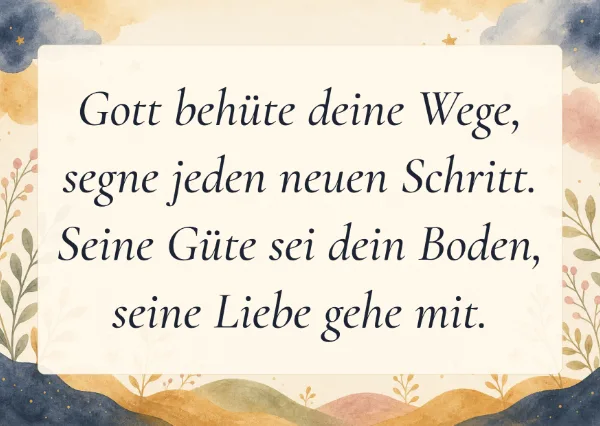 Spruchkarte: Gott behüte deine Wege,