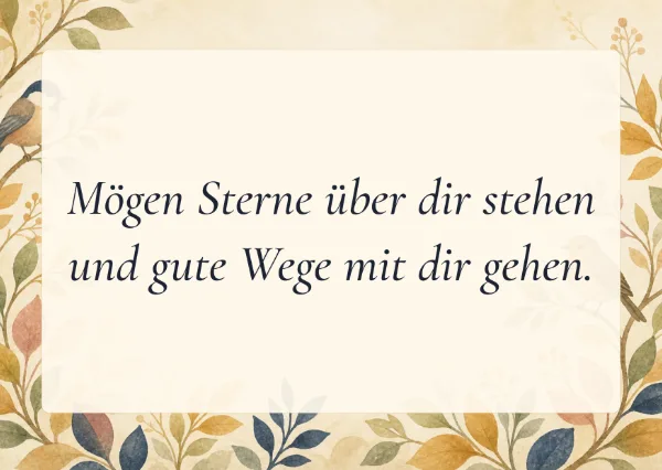 Spruchkarte: Mögen Sterne über dir stehen