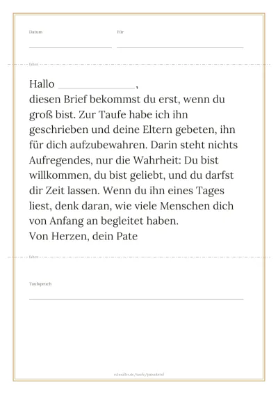 Vorlage: Zum Falten mit Siegel