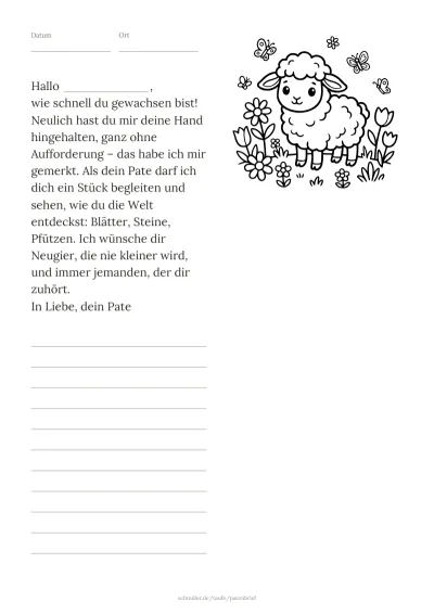 Vorlage: Mit Ausmalmotiv