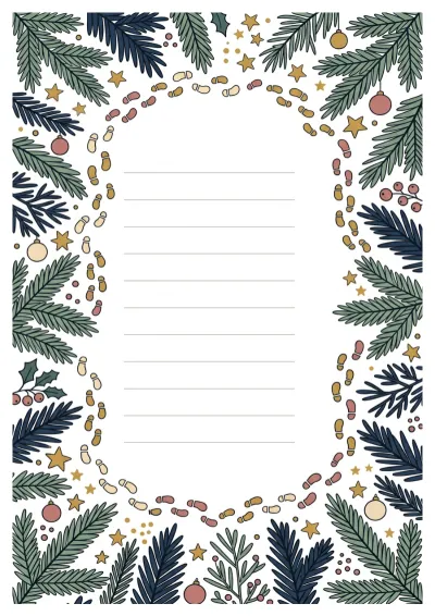 Vorlage: Weihnachts-Briefpapier