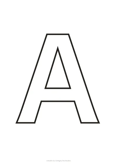 Vorlage: Einzelne Buchstaben A–Z zum Ausmalen