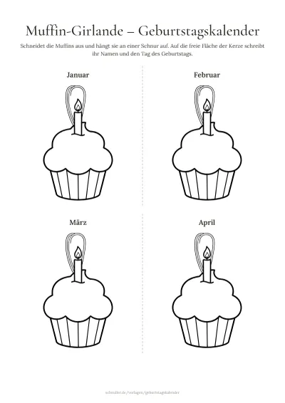 Vorlage: Muffin-Girlande
