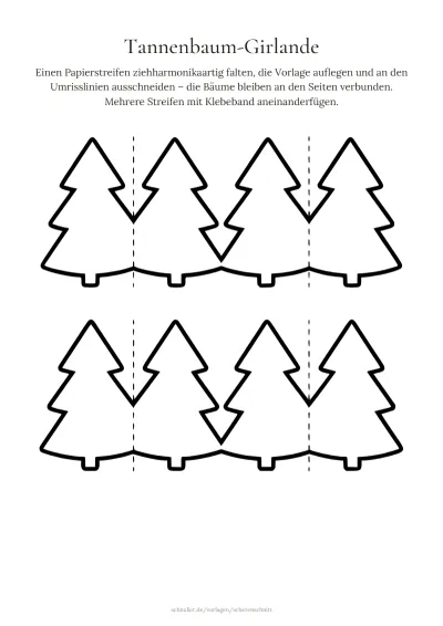 Vorlage: Tannenbaum-Girlande