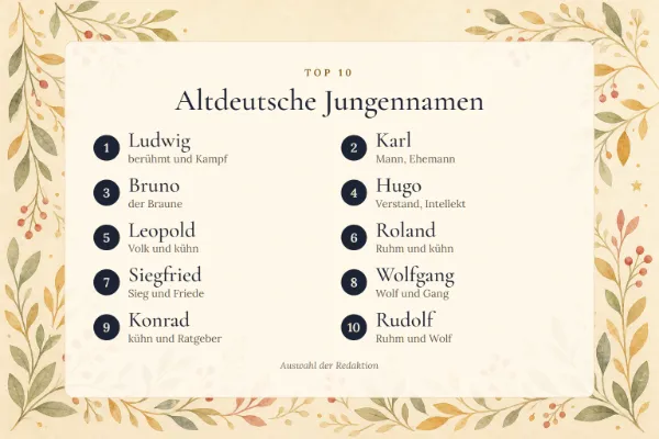 Altdeutsche Jungennamen: die Top 10 mit Bedeutung – Ludwig, Karl, Bruno, Hugo, Leopold …