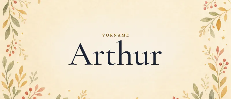Vorname Arthur – der Name in Schmuckschrift auf gemaltem Hintergrund