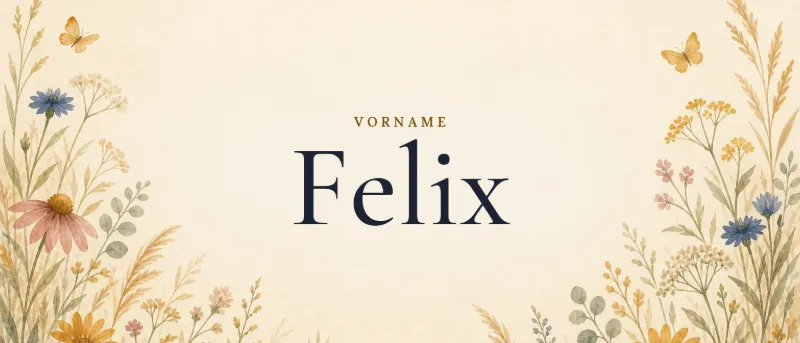 Vorname Felix – der Name in Schmuckschrift auf gemaltem Hintergrund