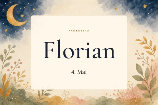 Karte zum Namenstag von Florian: 4. Mai