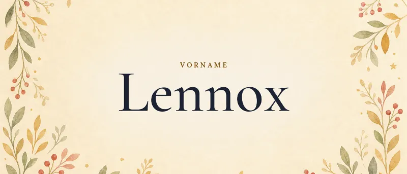 Vorname Lennox – der Name in Schmuckschrift auf gemaltem Hintergrund