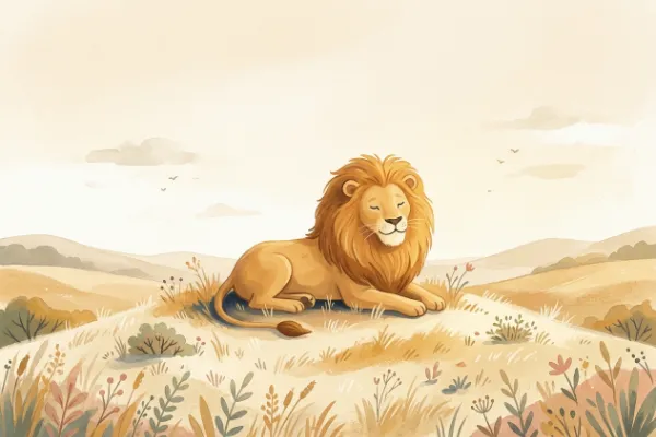 Illustration eines Löwen als Bild für den Vornamen Leo und seine Bedeutung