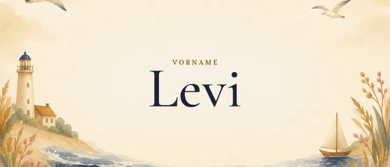 Vorname Levi – der Name in Schmuckschrift auf gemaltem Hintergrund