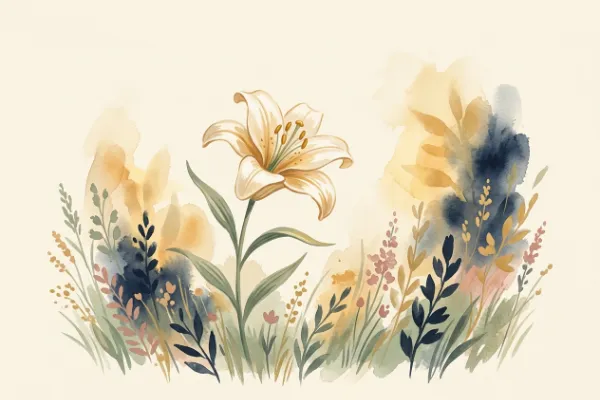 Weiße Lilienblüte vor hellem Hintergrund als Symbol für die Bedeutung des Namens Lilly