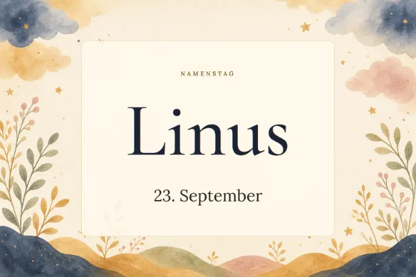 Karte zum Namenstag von Linus: 23. September