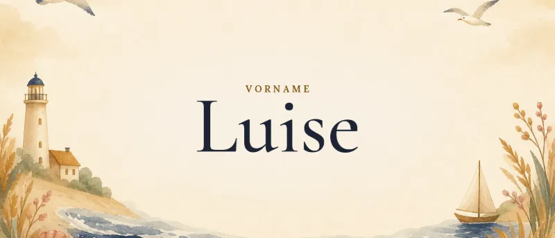 Vorname Luise – der Name in Schmuckschrift auf gemaltem Hintergrund