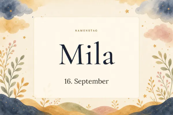 Karte zum Namenstag von Mila: 16. September