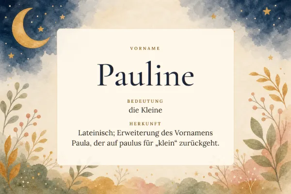 Namensgrafik zum Vornamen Pauline: Bedeutung „die Kleine“
