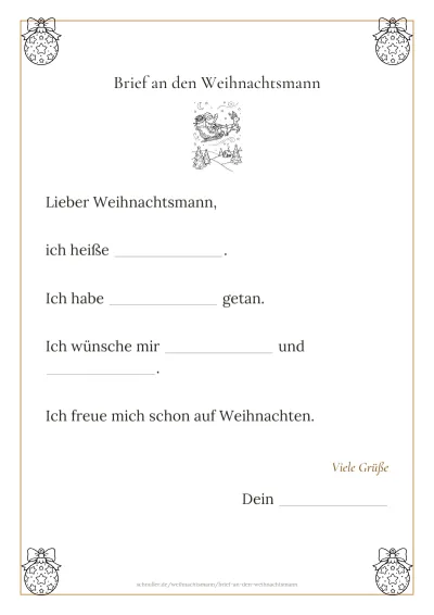 Vorlage: Lückenbrief