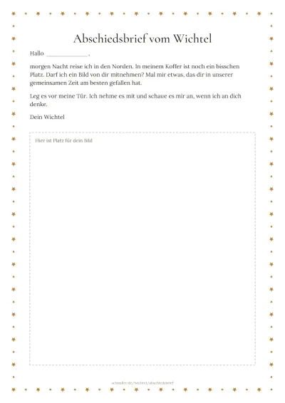 Vorlage: Brief mit Bildfeld