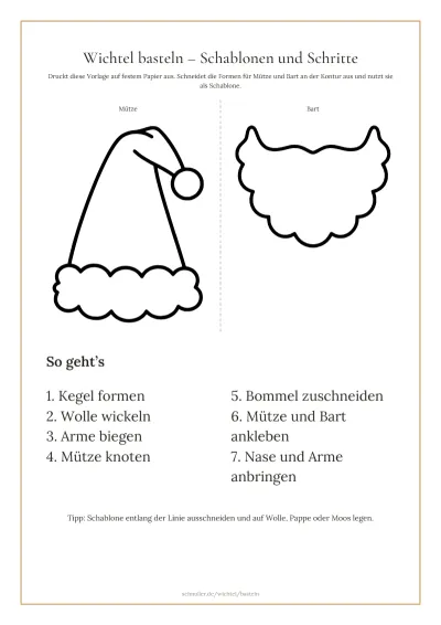 Vorlage: Bastelvorlage zum Ausdrucken