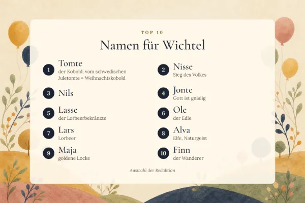 Namen für Wichtel: die Top 10 mit Bedeutung – Tomte, Nisse, Nils, Jonte, Lasse …