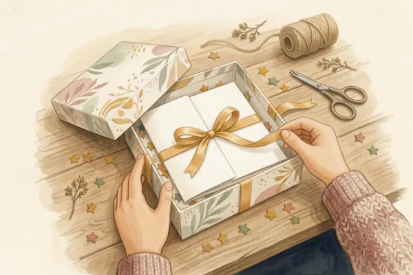 Gutschein für eine persönliche Hörgeschichte in einer Geschenkbox